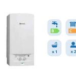 Chaudière à condensation Acleis Bas NOx, faible émission de NOx, très efficace pour chauffage et eau chaude.