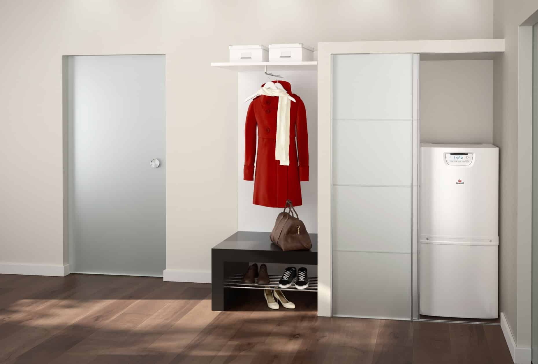 Chaudière Saunier Duval Duomax Condens, système de chauffage haute performance pour maison moderne.