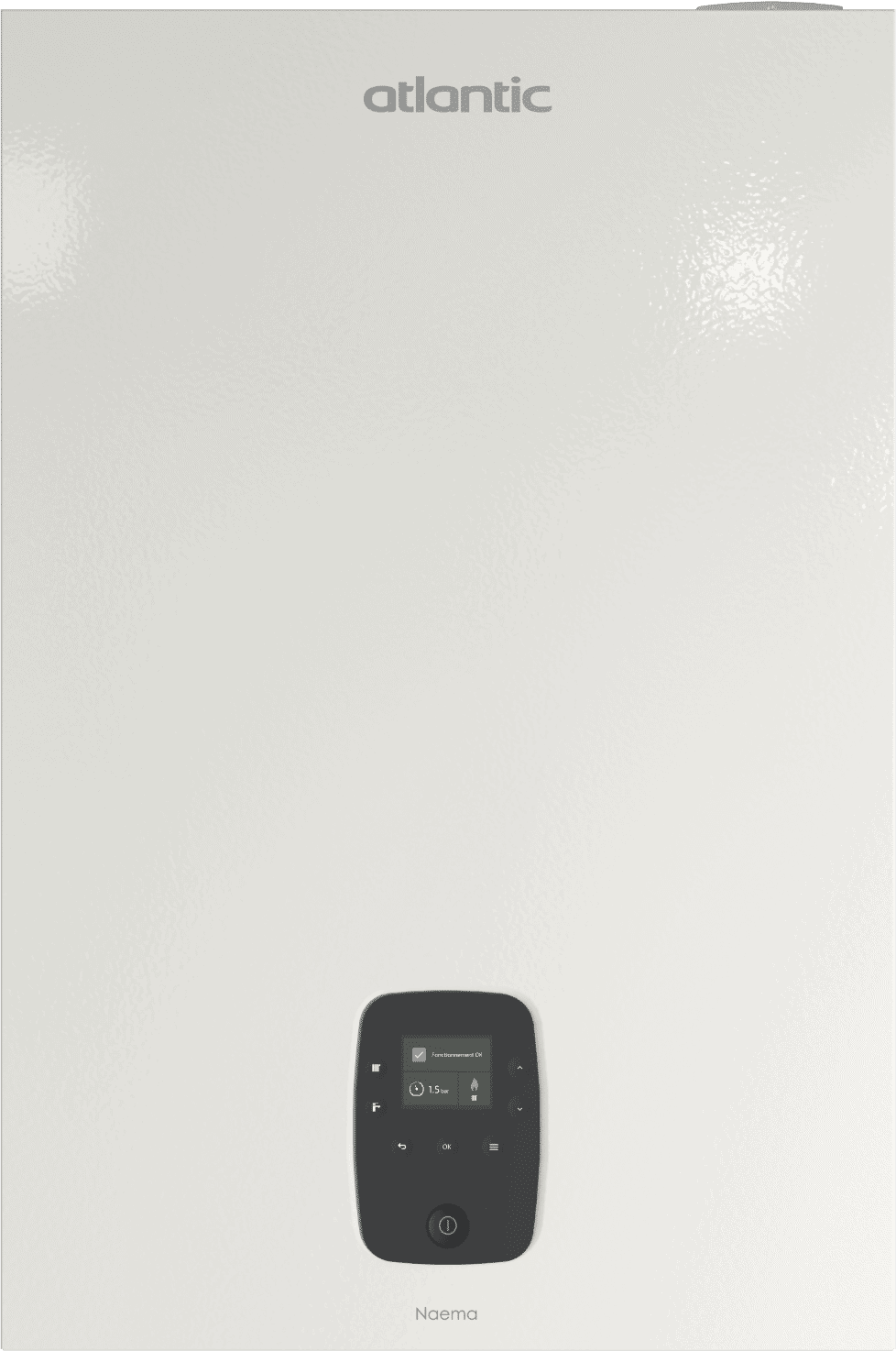 Télécommande de chauffage Naema 3 Duo, design moderne et fonctionnalités avancées pour confort optimal.